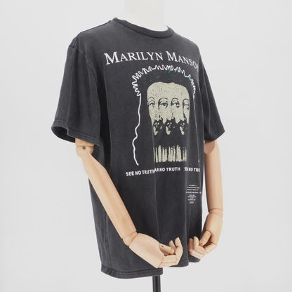 Playera Vintage Marilyn Manson Triple face