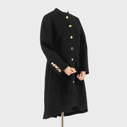 Abrigo Negro Cashmere Schiaparelli