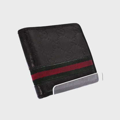 Cartera Gucci Bifold Wallet Signature Web Black