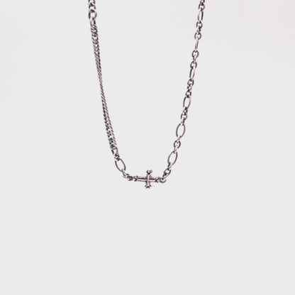 Werkstatt:München Collar Faith Love Hope Cross Pendant Silver