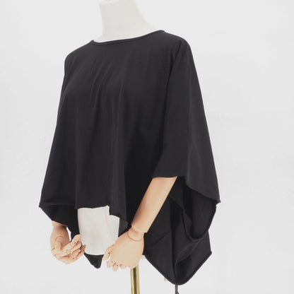 Rick Owens Blusa DRKSHDW Cropped Batwing Black