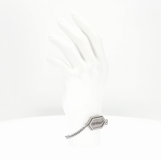 Pulsera Off-White Logo Plateado