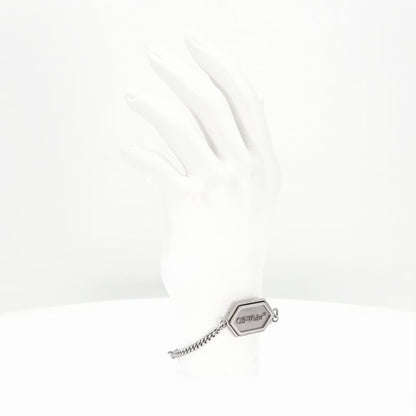 Pulsera Off-White Logo Plateado