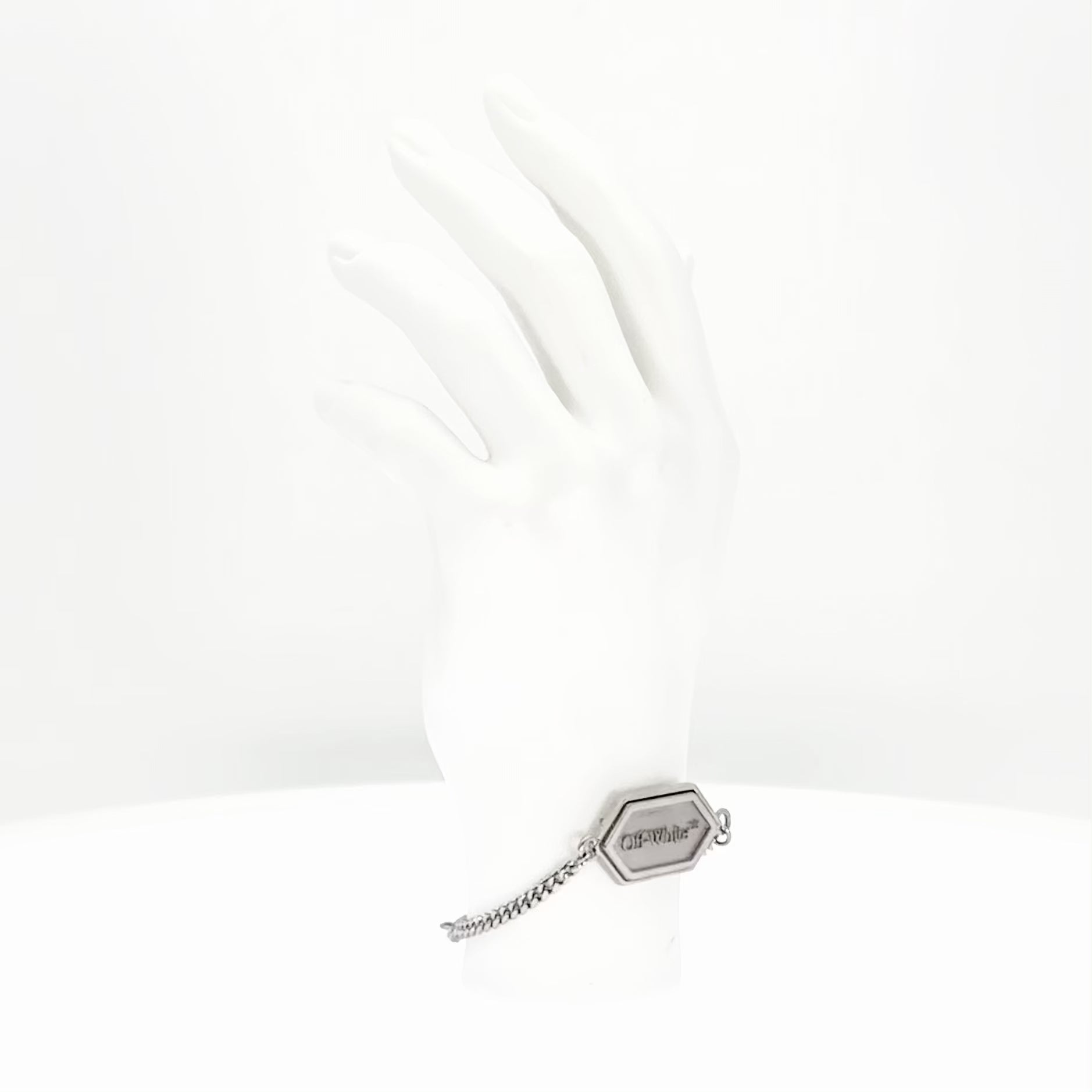 Pulsera Off-White Logo Plateado