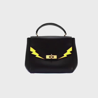 Bolsa Bally Lightning Bolt B-Turn Satchel 