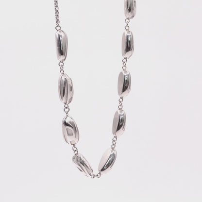 Collar Diesel Sculptural Metal Link Silver