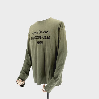 Playera Acne Studios 1996 Logo Tee Green
