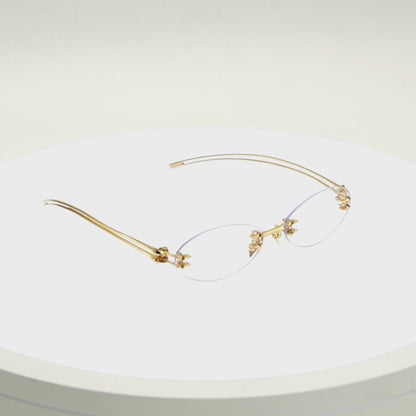 Gentle Monster Lentes Oftálmicos Rimless Dorados