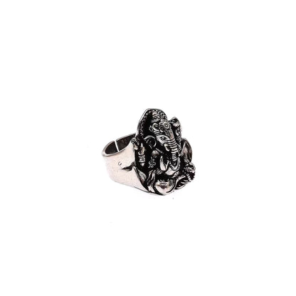 Silver Ganesha Ring