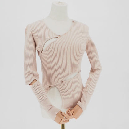 Blusa Jacquemus Irregular Cut-out Ribbed Knit