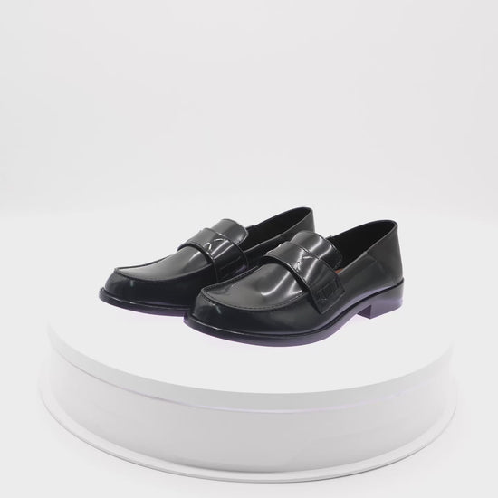 Zapato Maison Margiela Black Leather Loafers