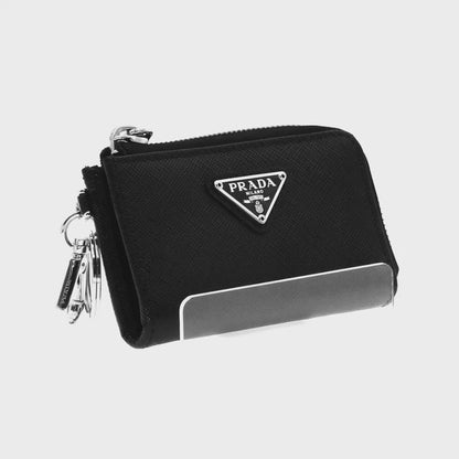 Wallets Prada Zipper Wallet Card Holder Black