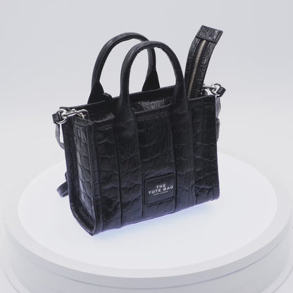 Marc Jacobs The Croc-Embossed Micro Tote Bag