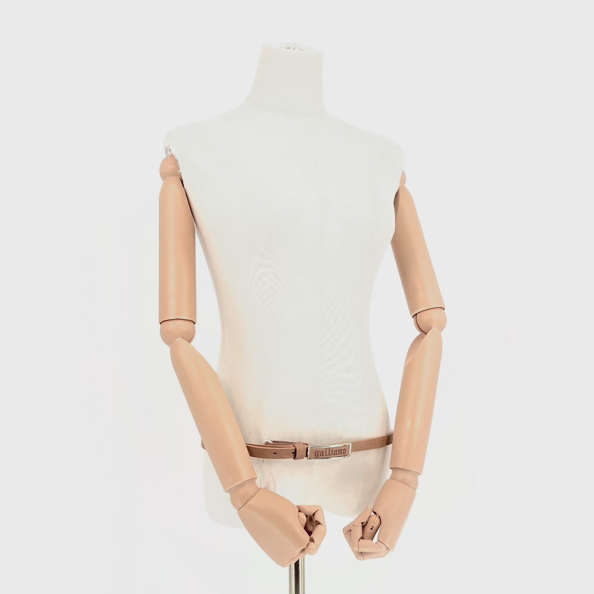 Cinturón John Galliano Galliano Beige
