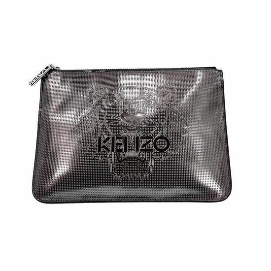 Clutch Kenzo Tiger Plateado