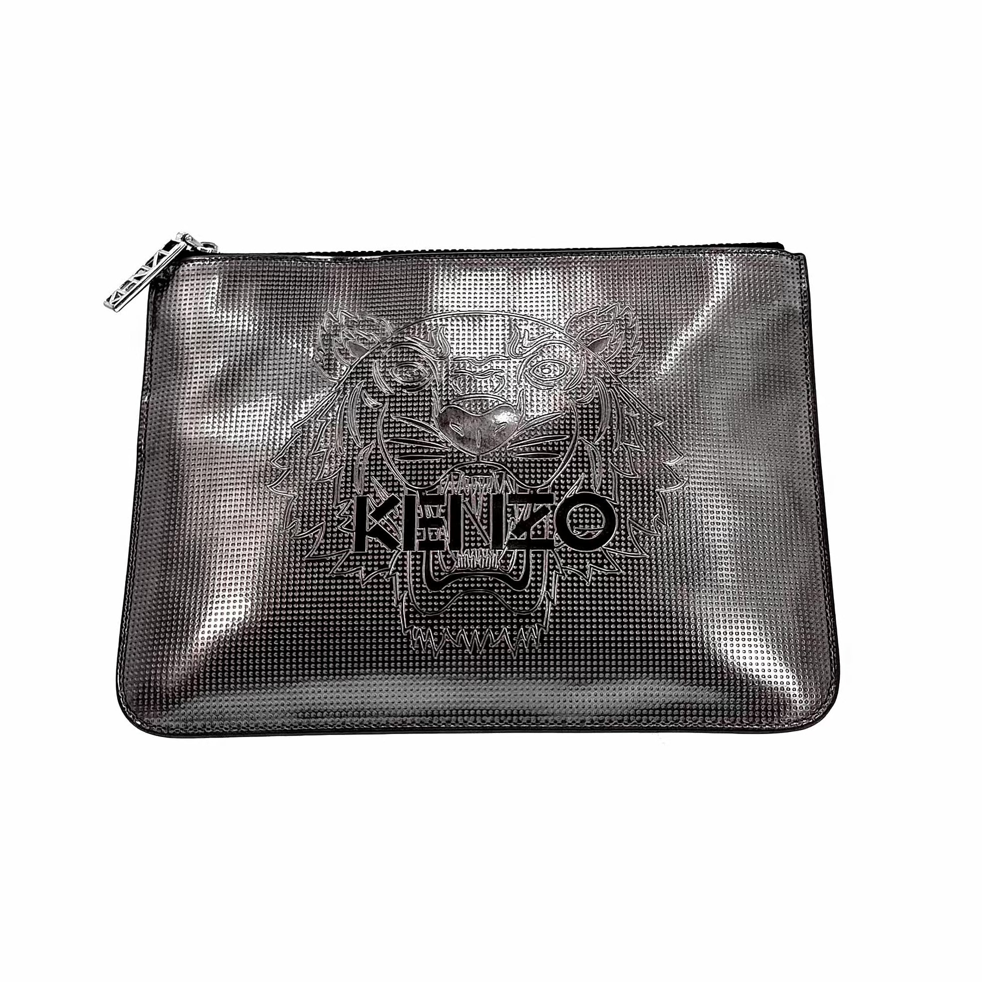 Clutch Kenzo Tiger Plateado