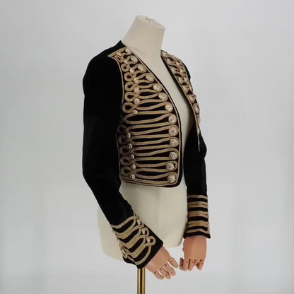 Chamarra Balmain Velvet Military