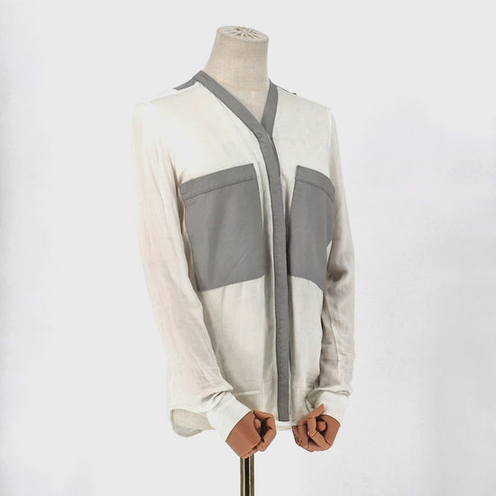 Camisa Helmut Lang Sheepskin Trimmed Shirt