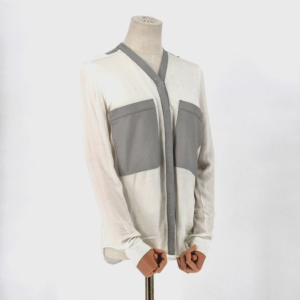 Camisa Helmut Lang Sheepskin Trimmed Shirt