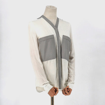 Camisa Helmut Lang Sheepskin Trimmed Shirt