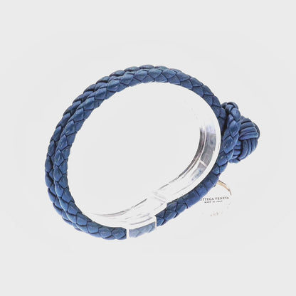 Pulsera Bottega Veneta Intrecciato Azul