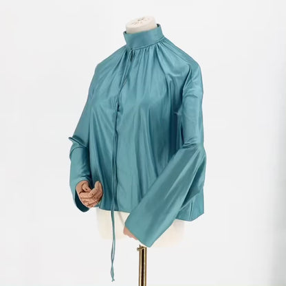 Blusa Balenciaga Satin Azul