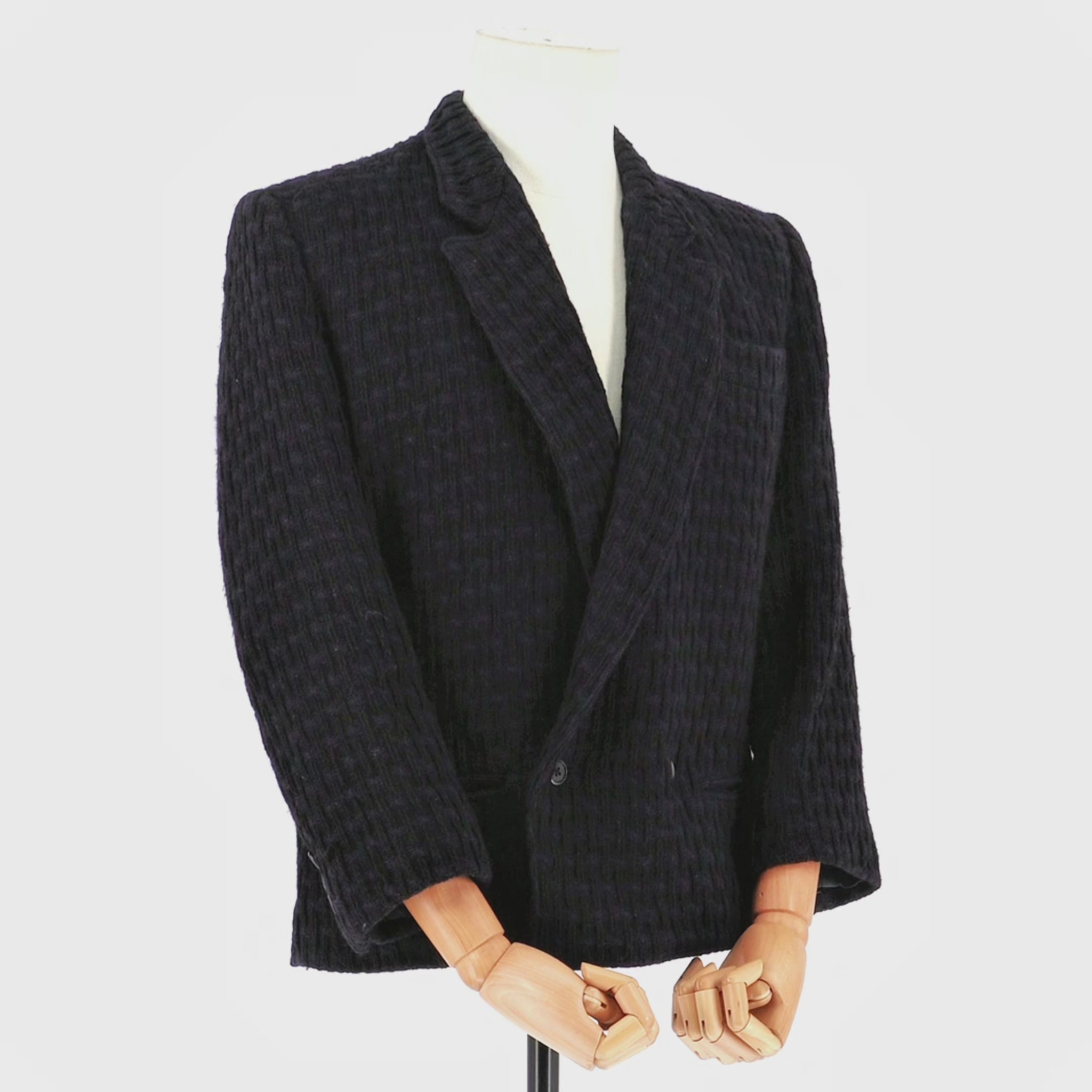 Saco Y's for Men Peak Lapel Knit Navy