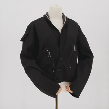 Chamarra Kiko Kostadinov Chaqueta Tonino Utility Bomber Black