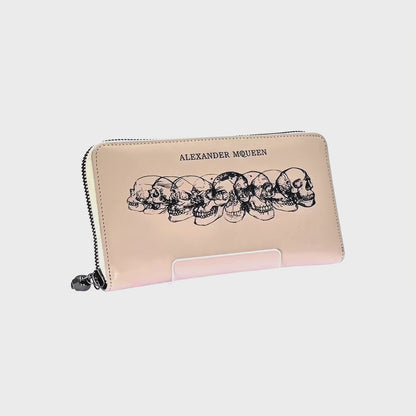 Cartera Alexander McQueen Skull Beige