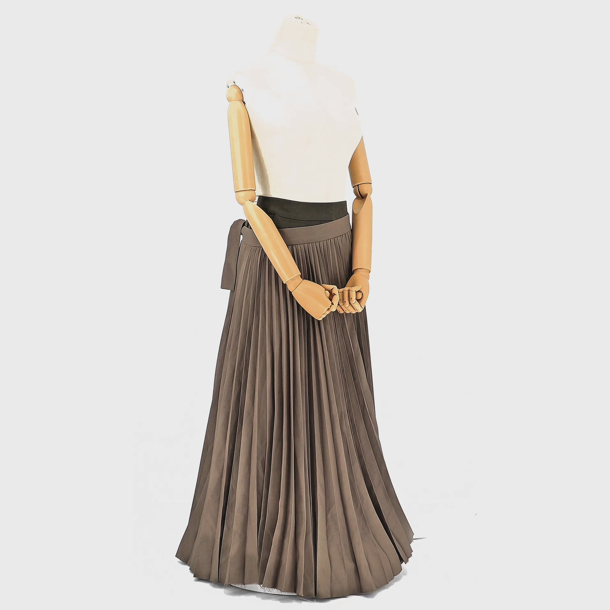 Falda Mihara Yasuhiro MMY Pleated Gris