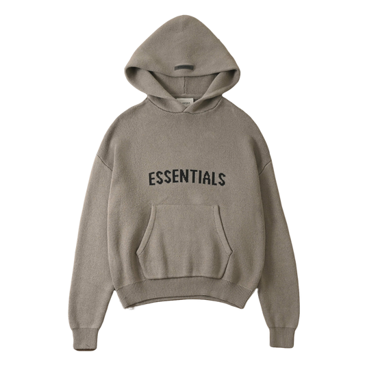 Essentials Knit Hoodie - Coffee