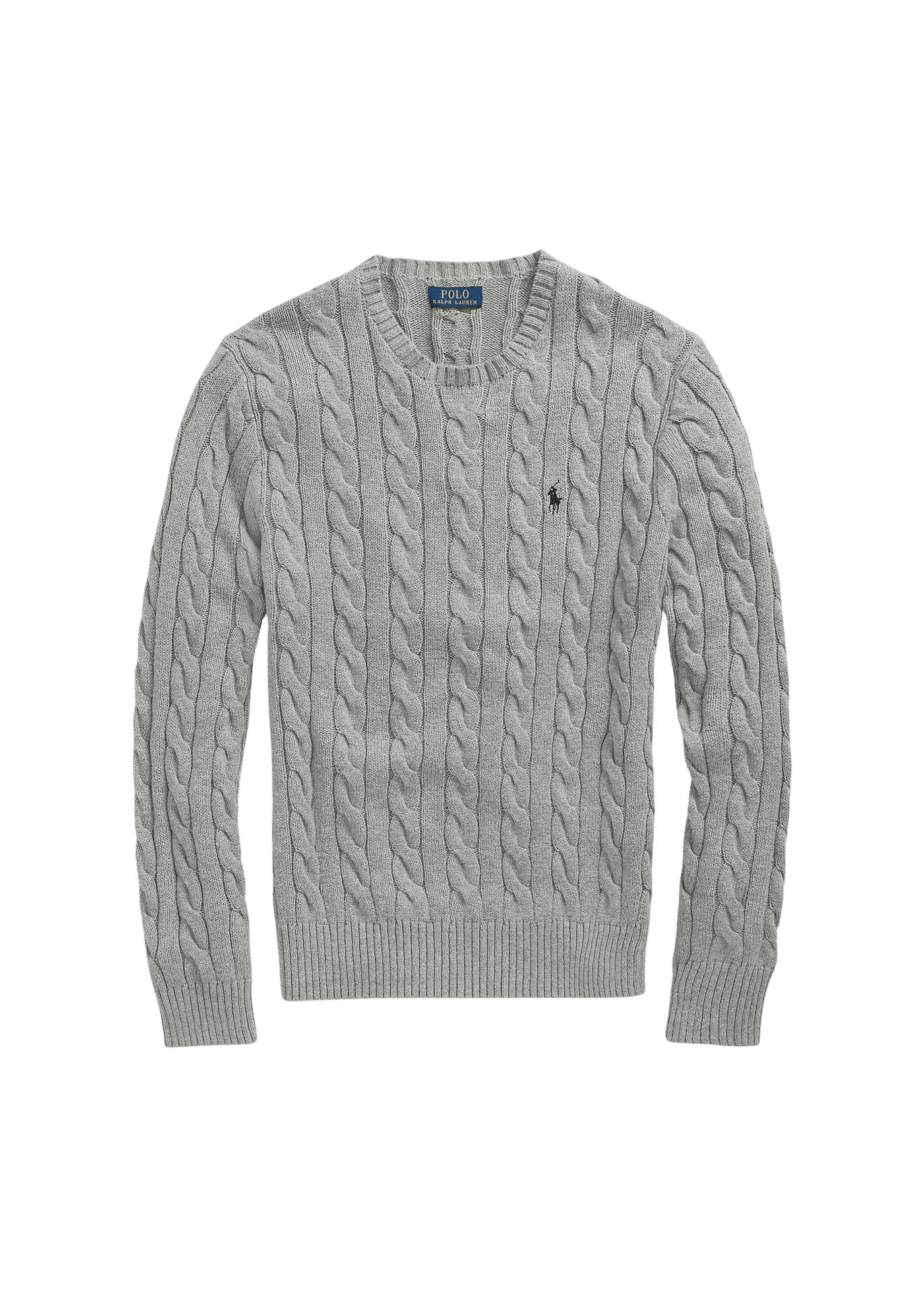Sueter Cable-Knit Gris