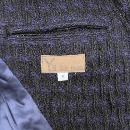 Saco Y's for Men Peak Lapel Knit Navy