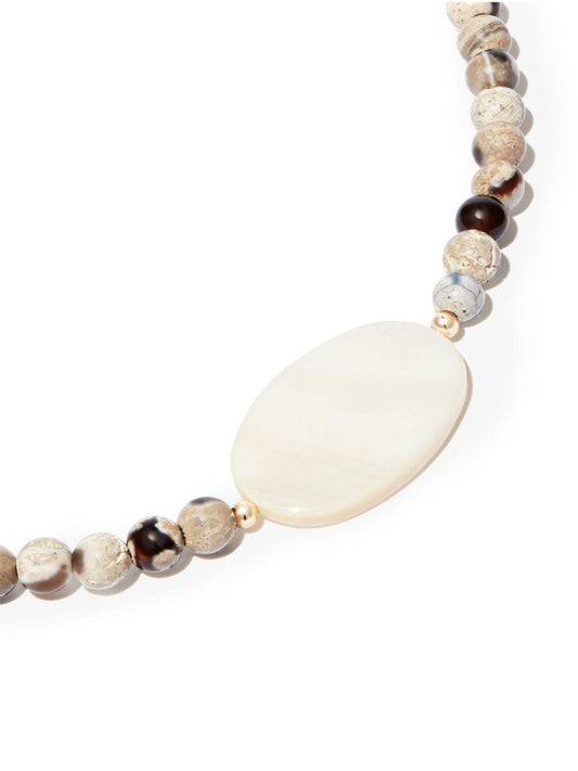 beaded pearl charm bracelet