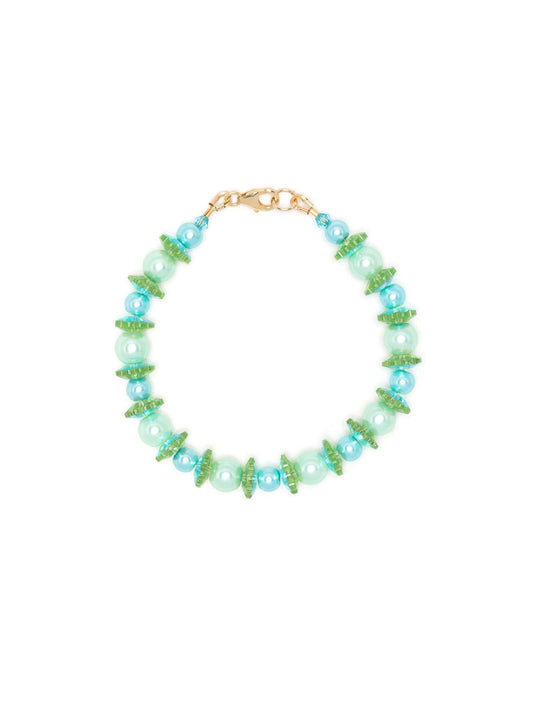 flower bead glass pearl bracelet