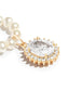 aretes colgantes con perlas y cristales