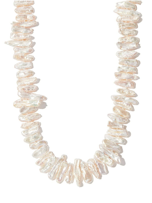 pearl wide choker necklace