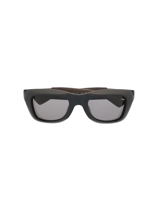 two-tone rectangle-frame sunglasses