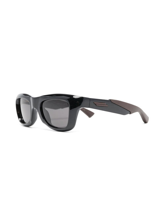 two-tone rectangle-frame sunglasses