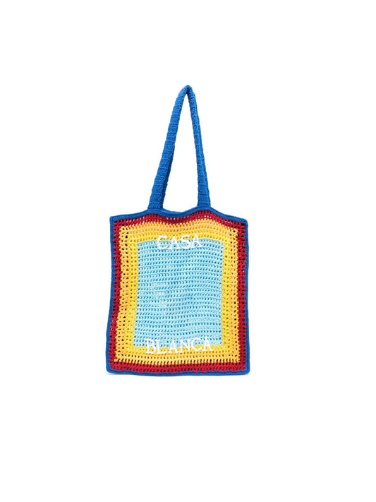 embroidered-logo shoulder bag