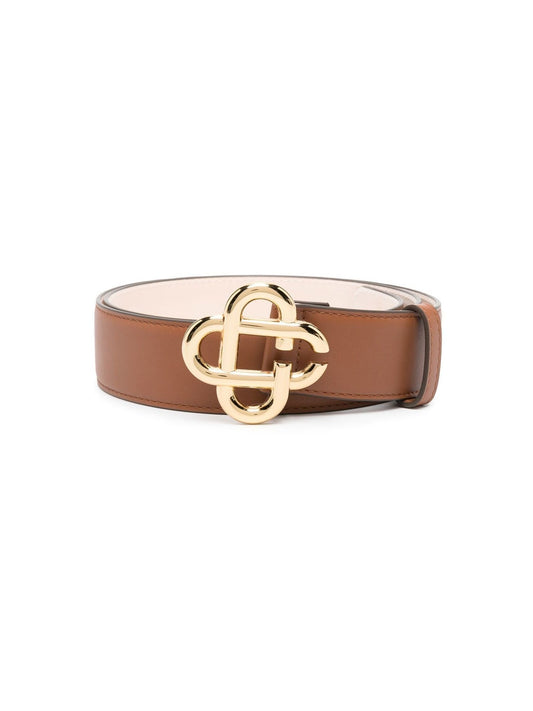 monogram plaque buckle