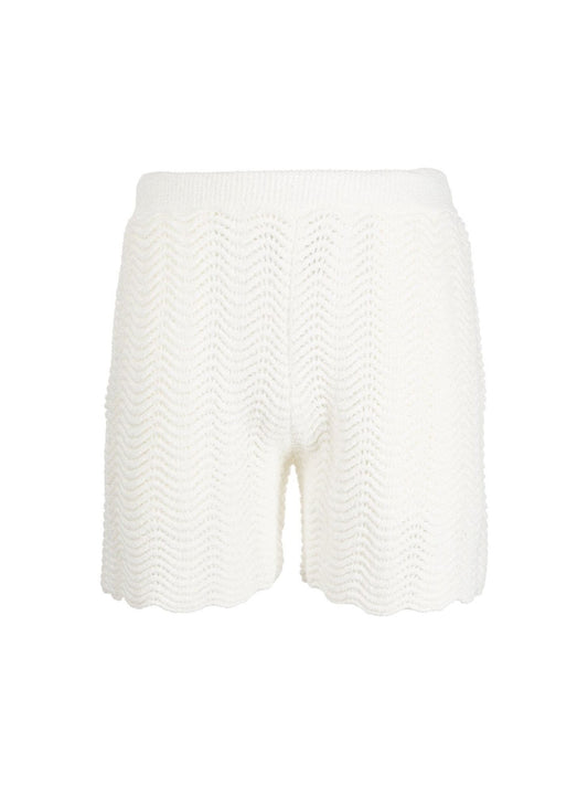 ripple knit shorts