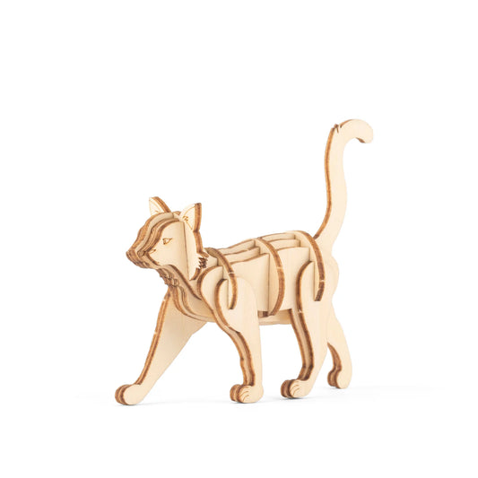 Rompecabezas de madera 3D gato
