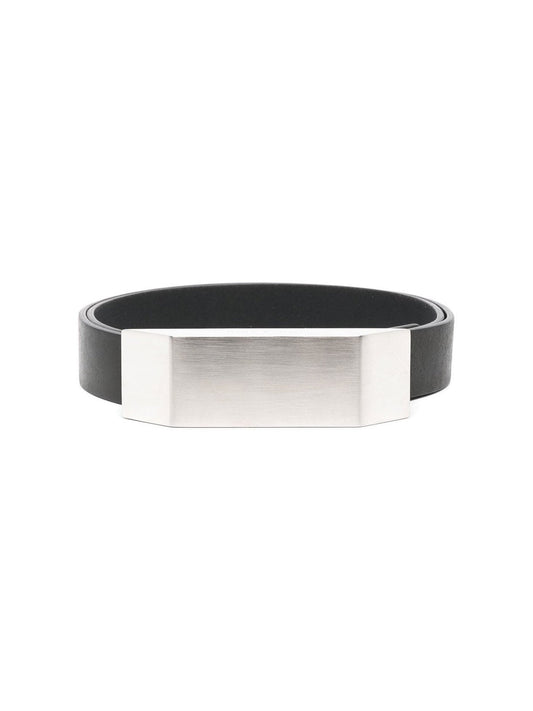 leather buckled belt