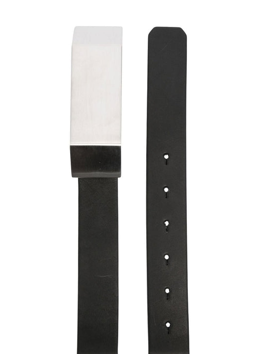 leather buckled belt