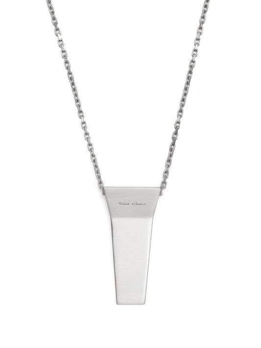 logo-engraved chain necklace