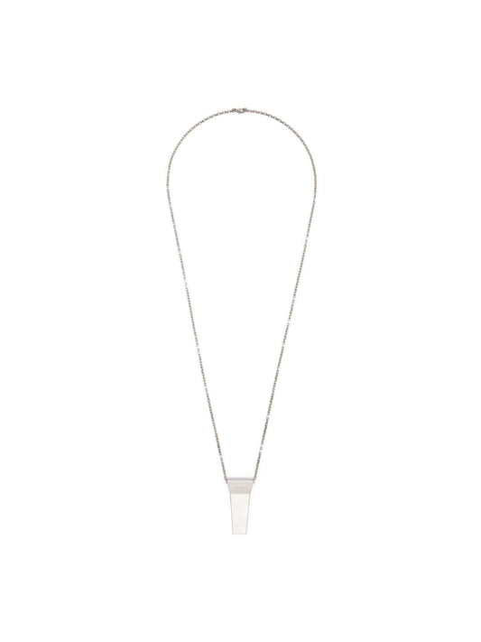 logo-engraved chain necklace