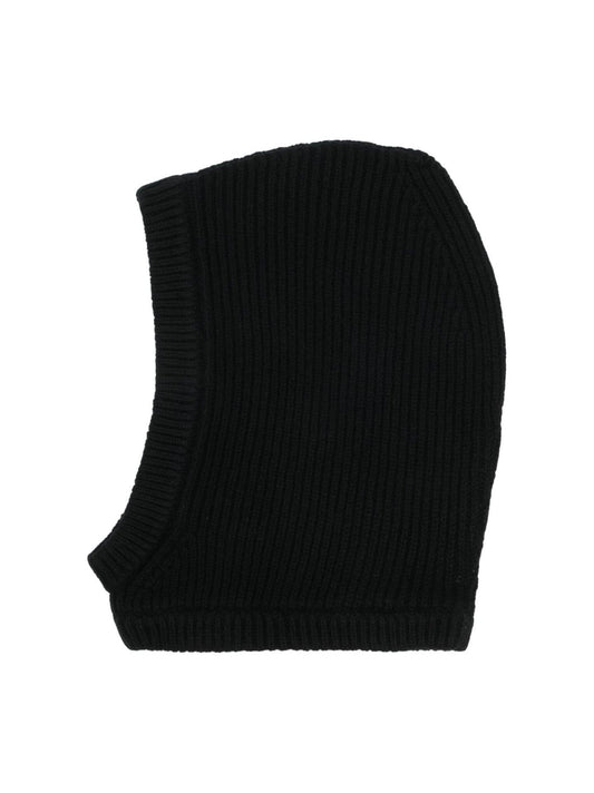 ribbed-knit balaclava hat