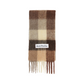 Brown Mohair Checked Scarf