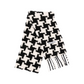 Houndstooth-Pattern Knitted Scarf